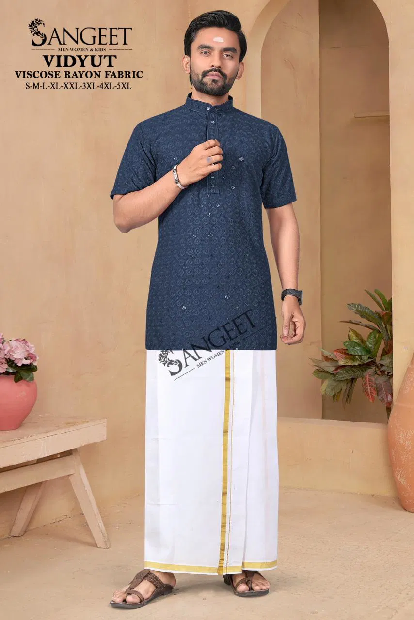 Sangeet Vidyut Viscose Rayon With Sequence Worked Short Kurta Collection