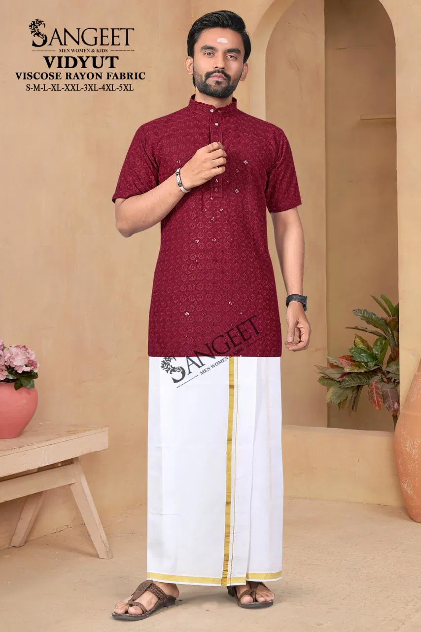 Sangeet Vidyut Viscose Rayon With Sequence Worked Short Kurta Collection