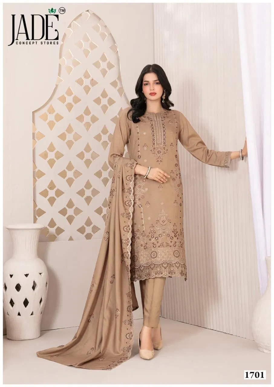 Jade Bin Saeed Vol 17 Readymade Karachi Kurti With Bottom Dupatta