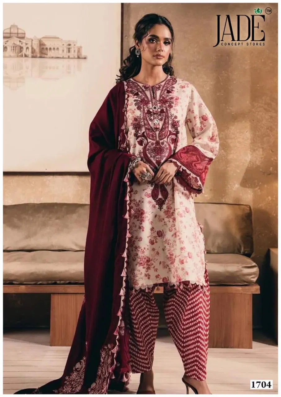 Jade Bin Saeed Vol 17 Readymade Karachi Kurti With Bottom Dupatta