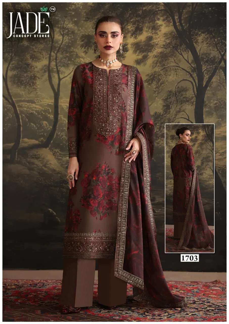 Jade Bin Saeed Vol 17 Readymade Karachi Kurti With Bottom Dupatta