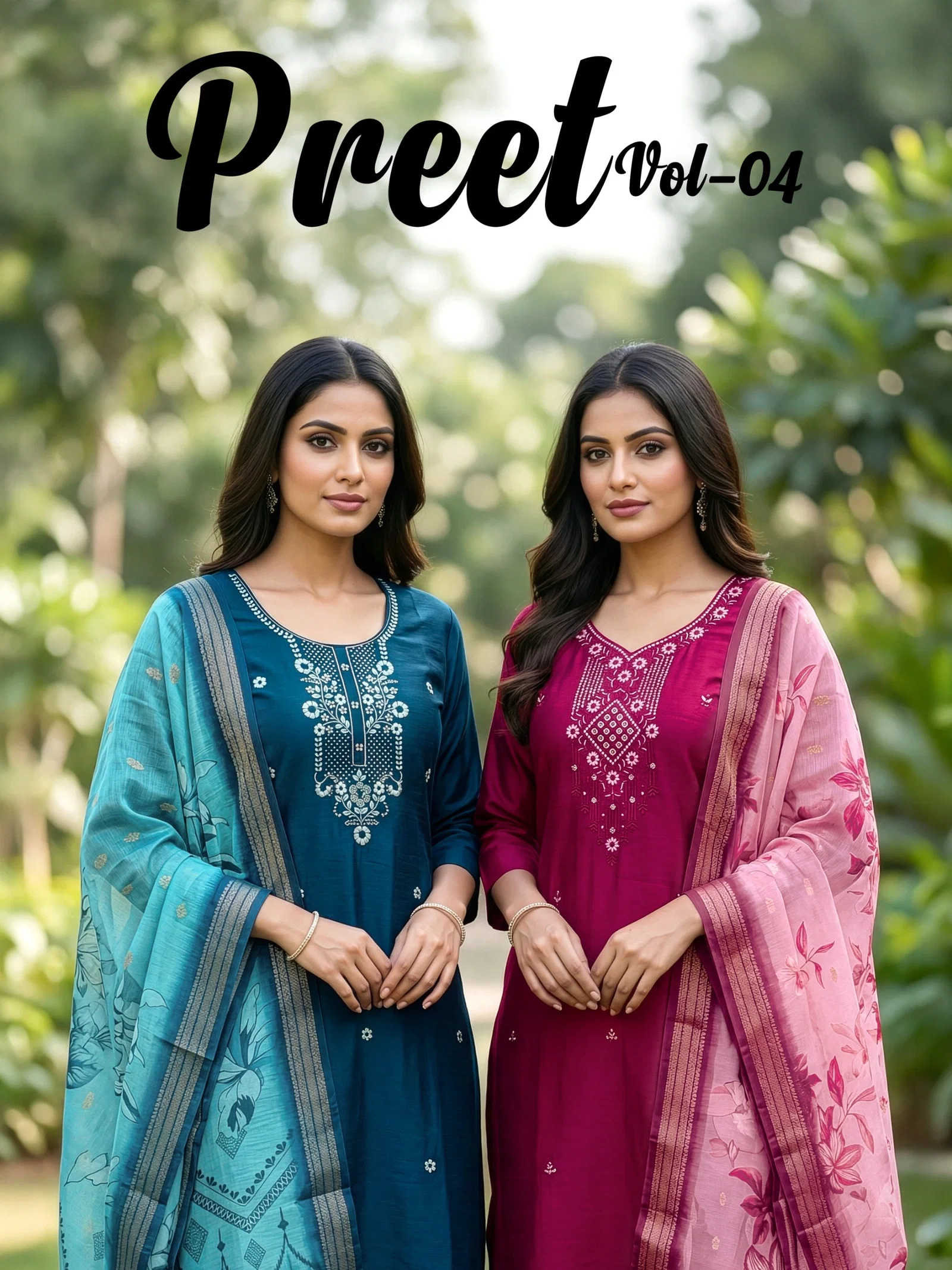 Dnp Preet Vol 4 Vatican Kurti With Pent And Dupatta