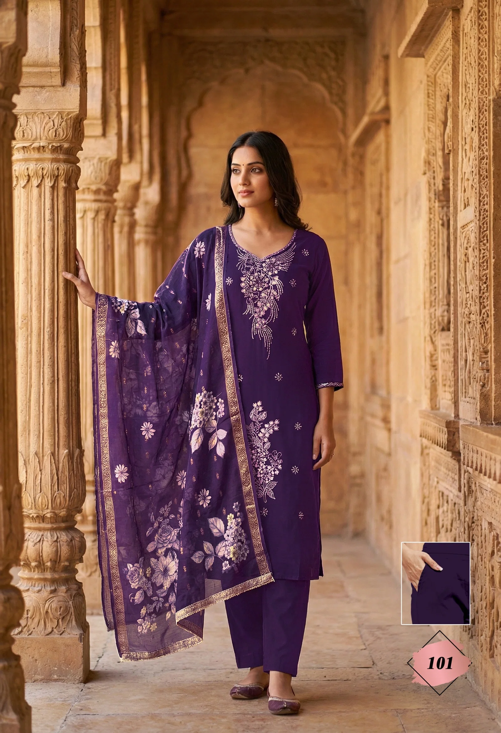 Dnp Saatvika Vol 1 Vatican Top With Bottom And Dupatta