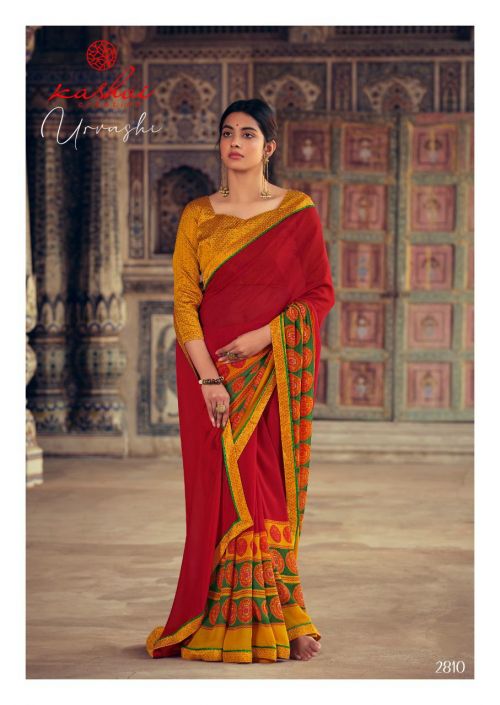 Kashvi Urvashi Georgette Regular Wear Printed Sarees Collection