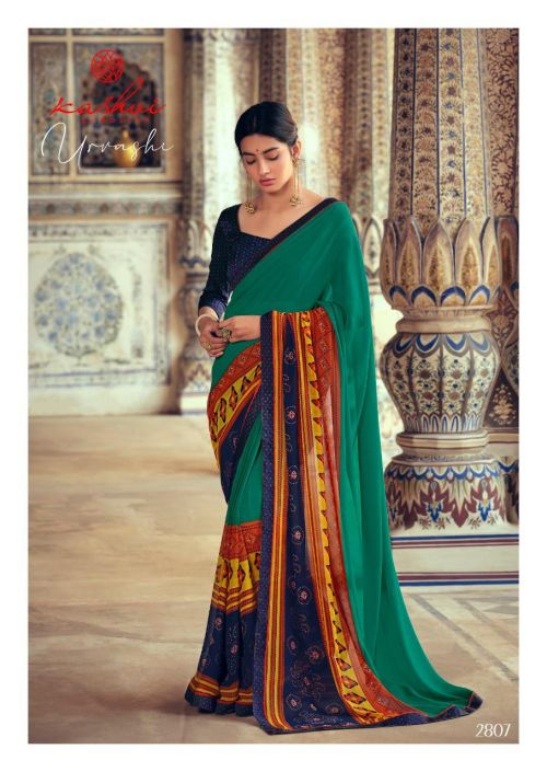 Kashvi Urvashi Georgette Regular Wear Printed Sarees Collection