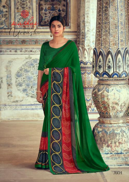 Kashvi Urvashi Georgette Regular Wear Printed Sarees Collection
