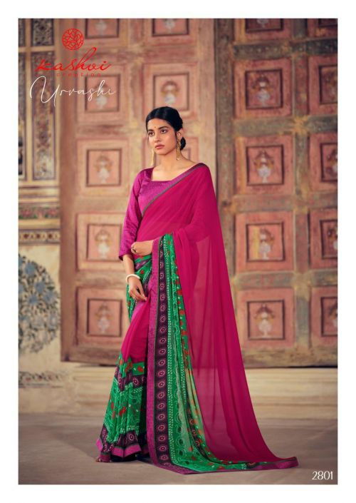 Kashvi Urvashi Georgette Regular Wear Printed Sarees Collection