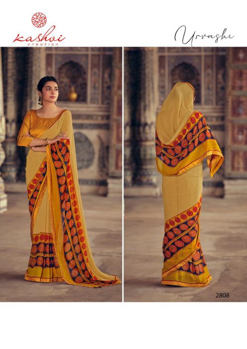 Kashvi Urvashi Georgette Regular Wear Printed Sarees Collection