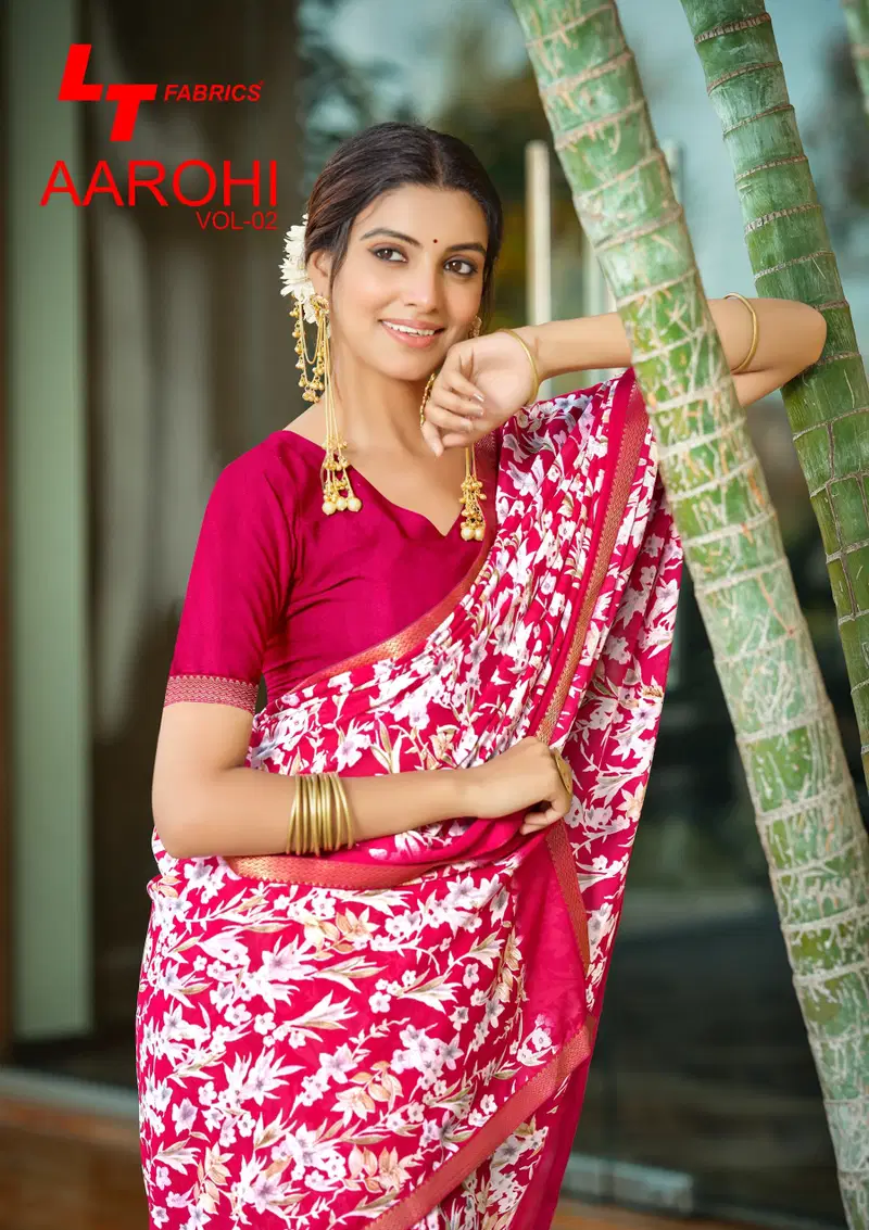 Lt Aarohi Vol 2 Dola Silk With Fancy Lace Worked Saree Collection