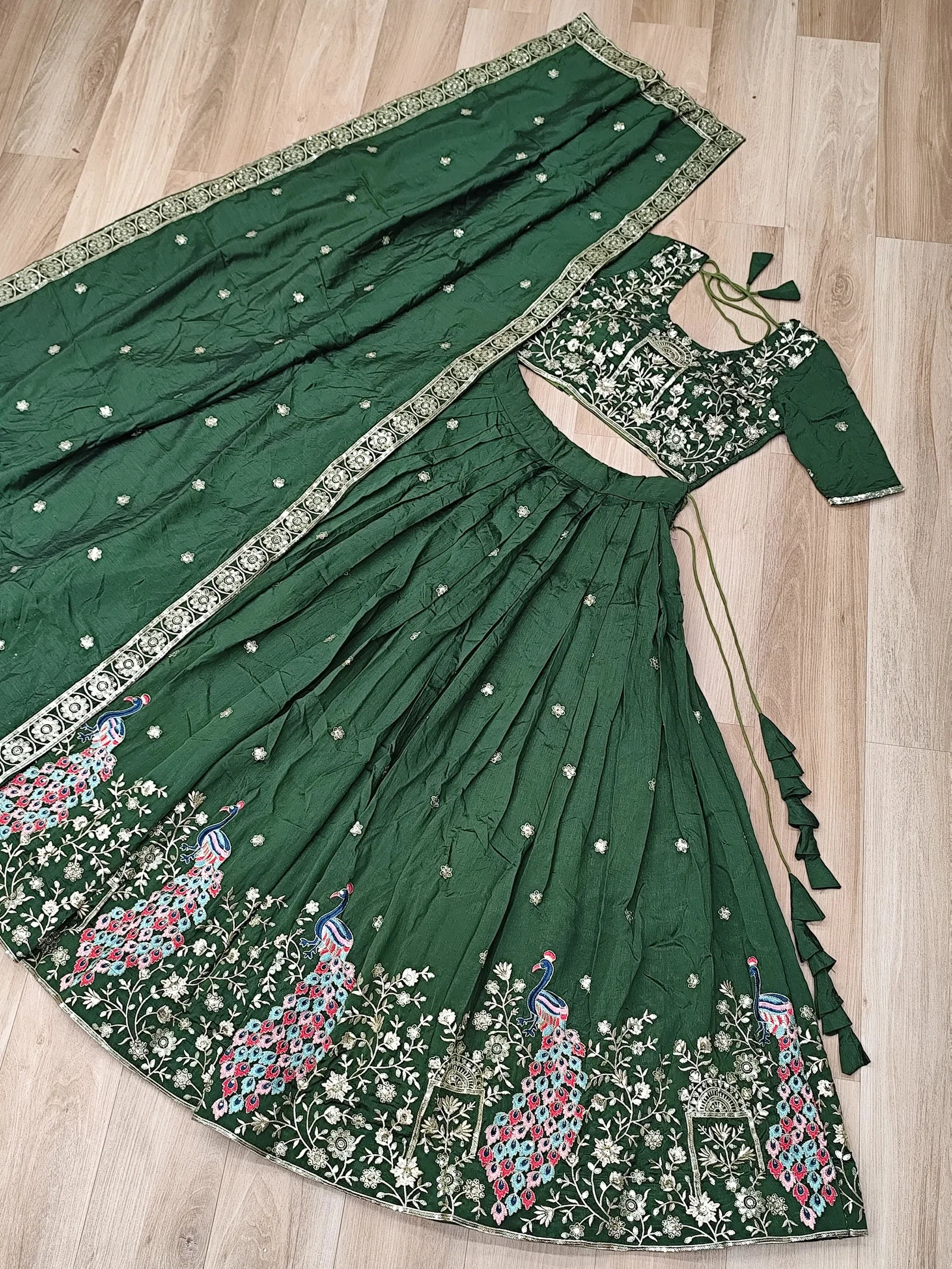 SF LW 7153 Vichitra Silk With Sequins Work Lehengha Choli