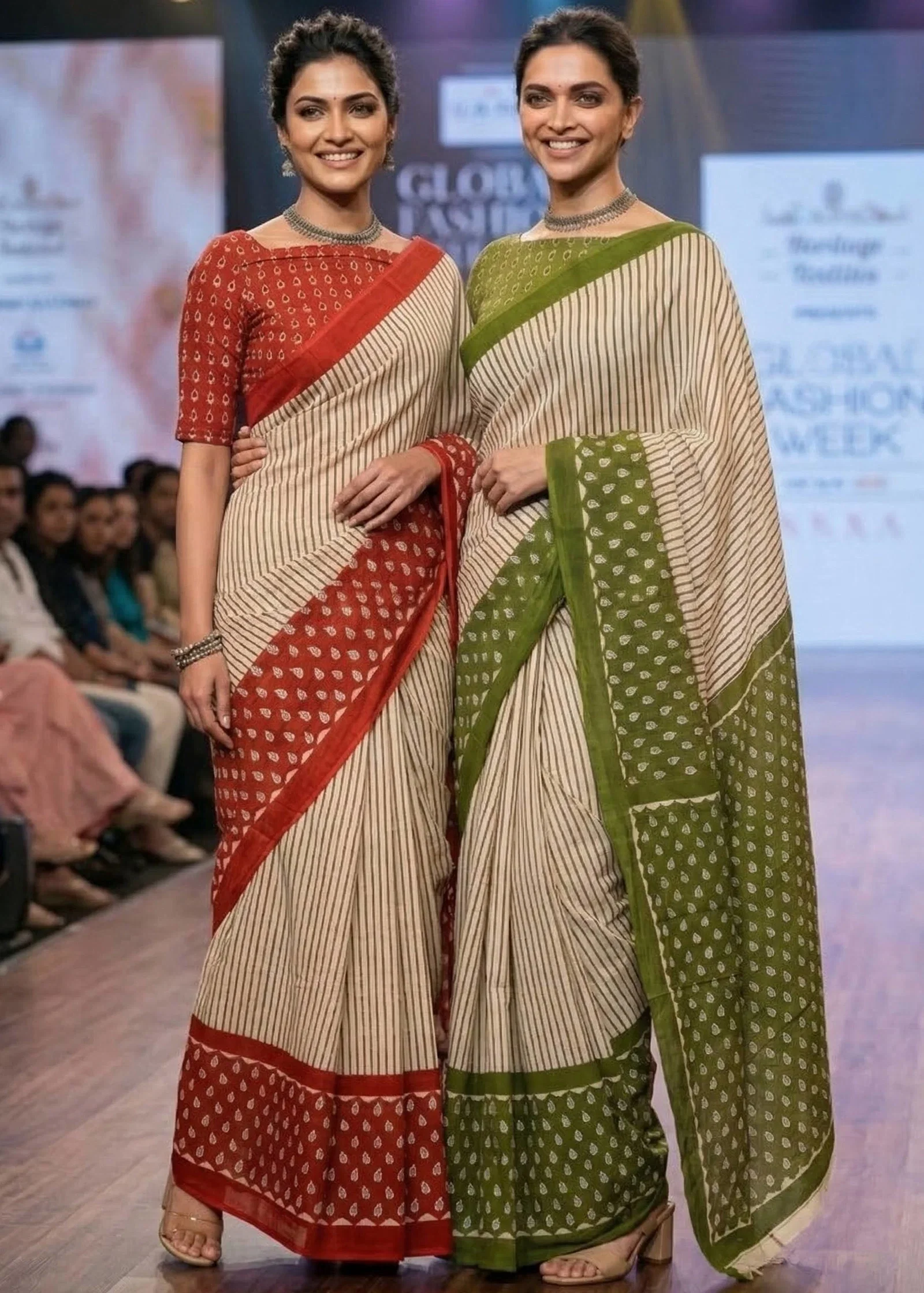Sm yami 02 Patti Design With Geometric Booti Design Lunching Saree