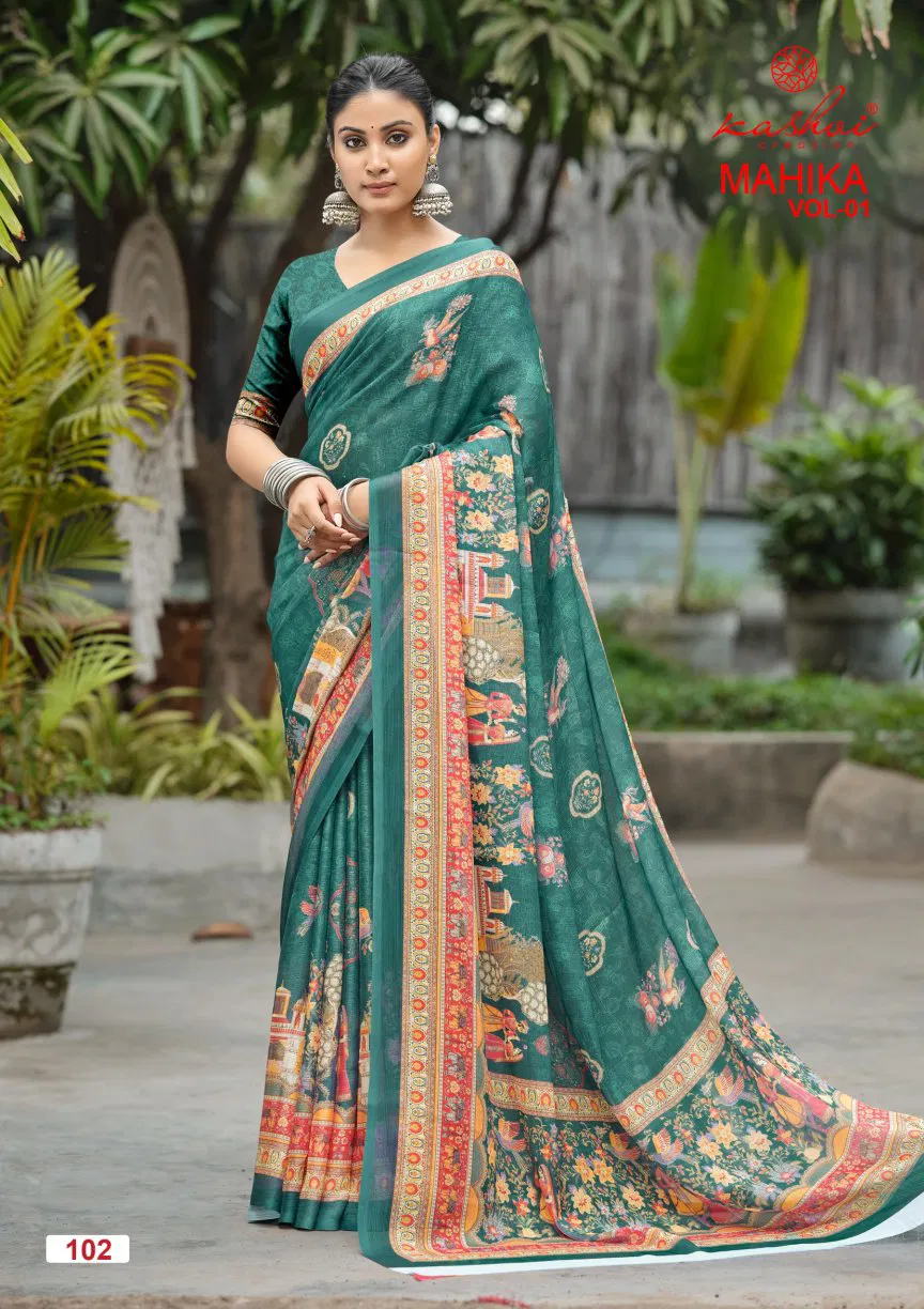 Kashvi Mahika Vol 1 Chiffon Digital Printed Saree Collection