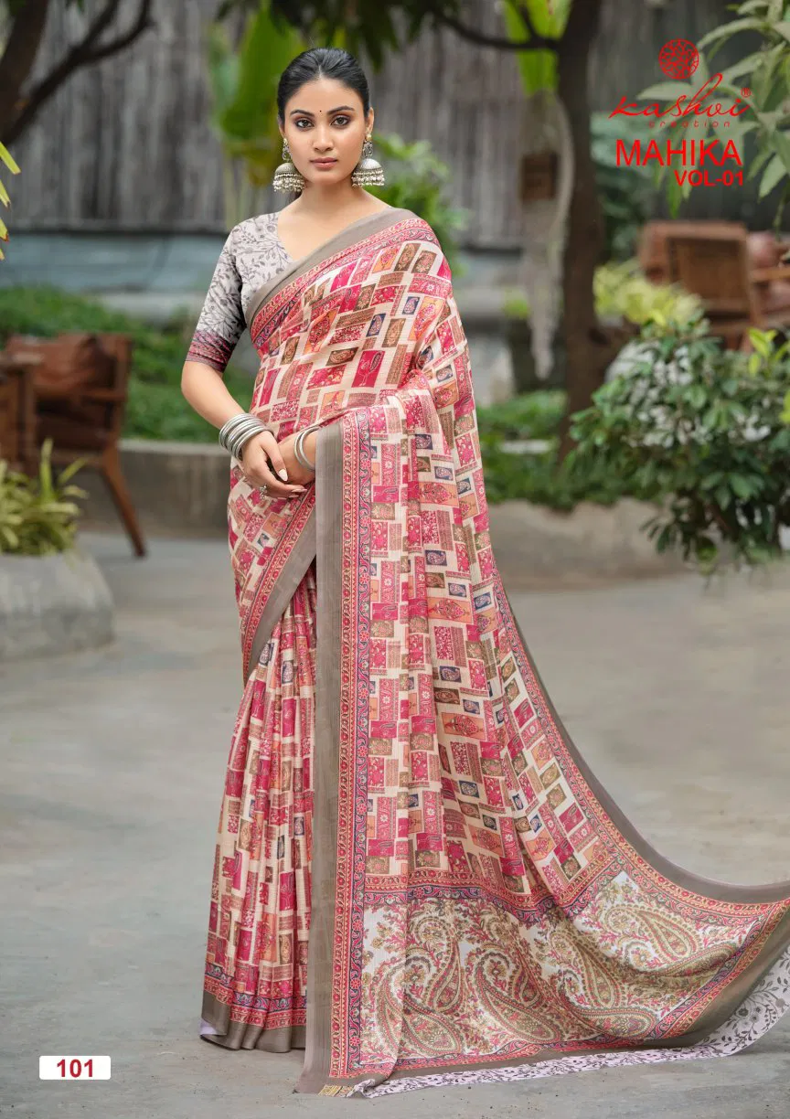 Kashvi Mahika Vol 1 Chiffon Digital Printed Saree Collection
