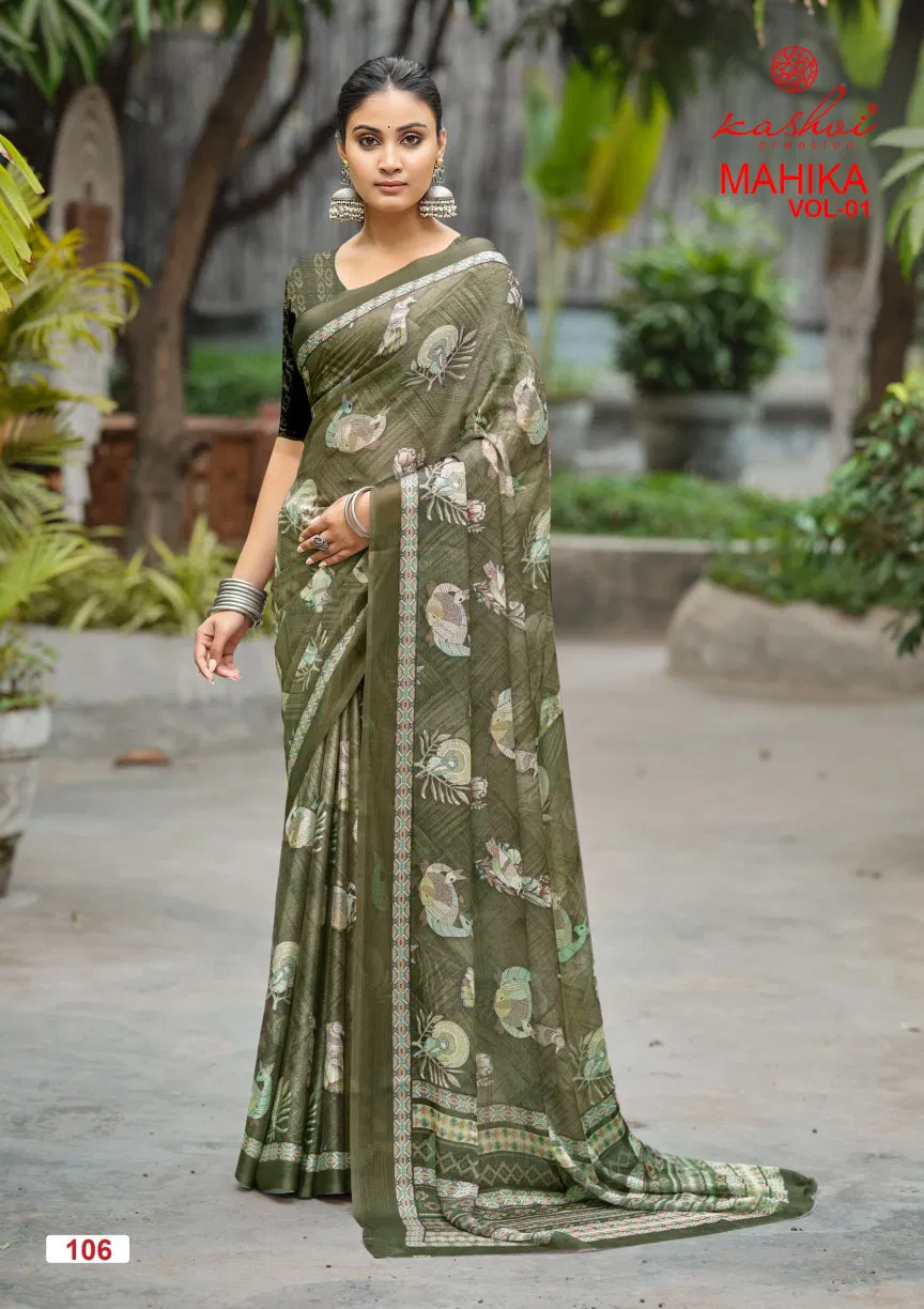 Kashvi Mahika Vol 1 Chiffon Digital Printed Saree Collection