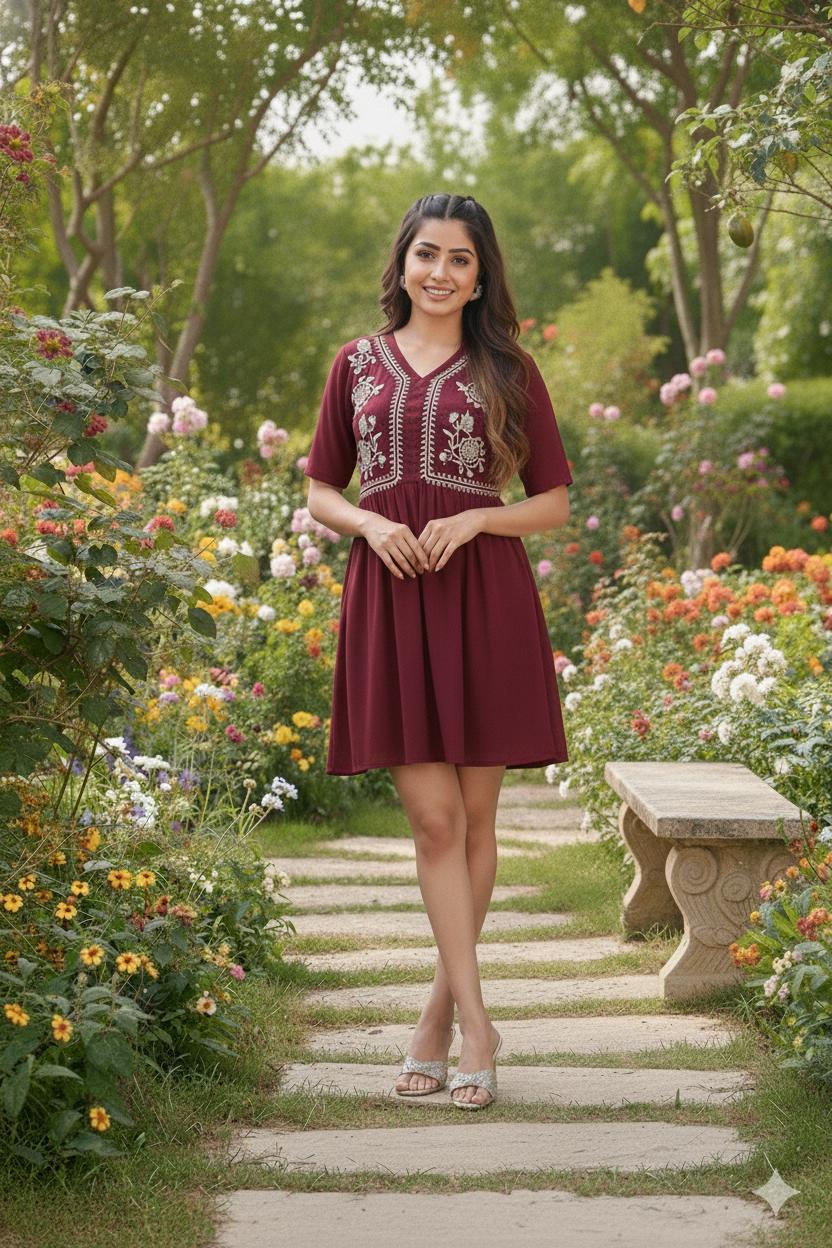 Lekha Sal 16 Heavy Georgette Embroidery Work Anarkali Style Short Top