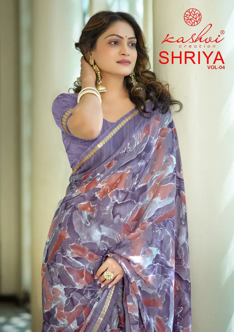 Kashvi Shriya Vol 04 Dull Moss Silk Saree Collection