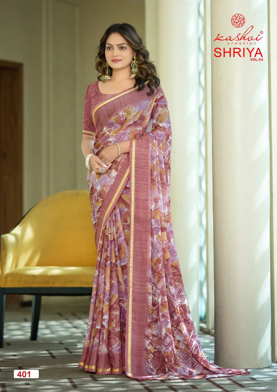 Kashvi Shriya Vol 04 Dull Moss Silk Saree Collection
