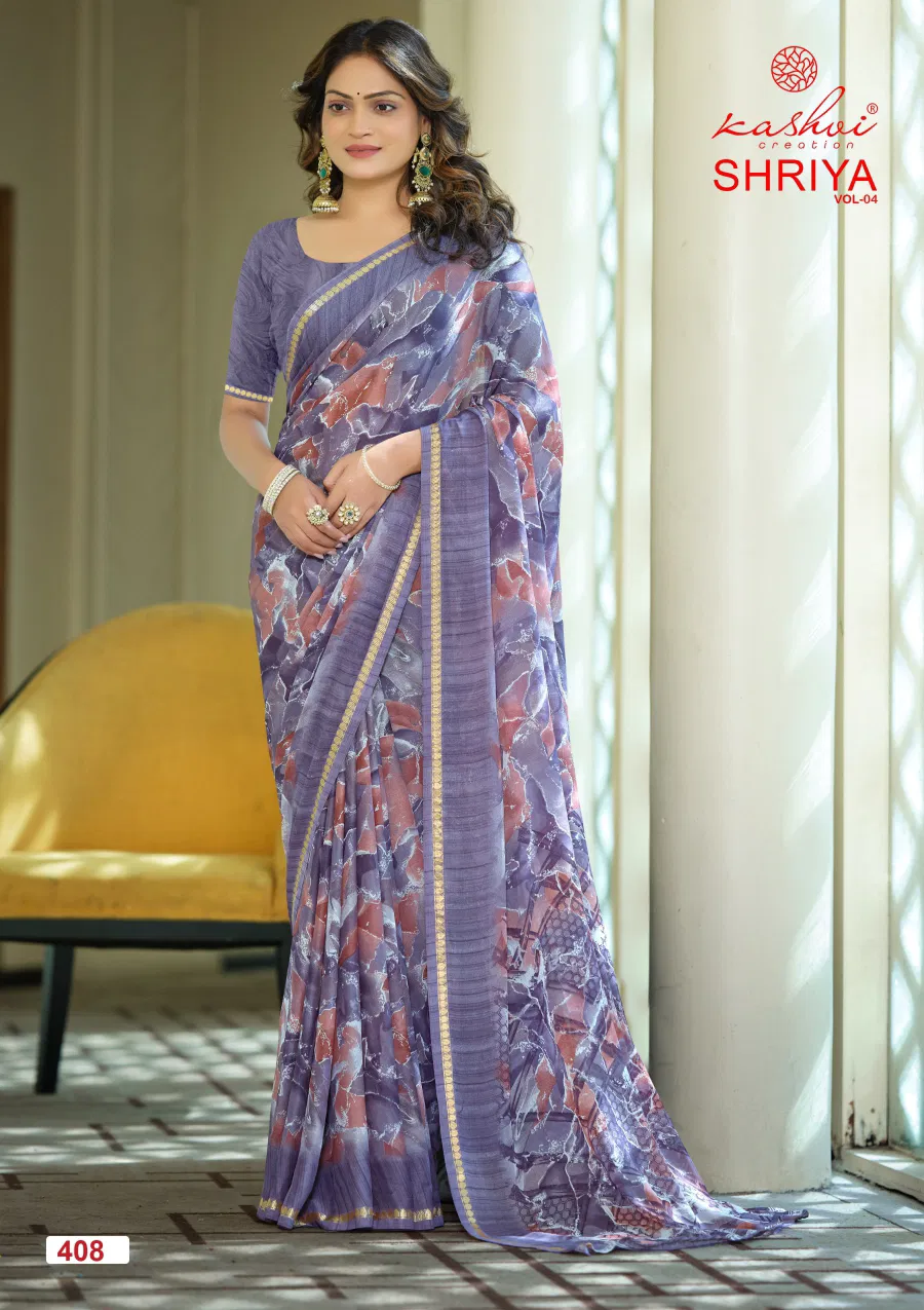 Kashvi Shriya Vol 04 Dull Moss Silk Saree Collection