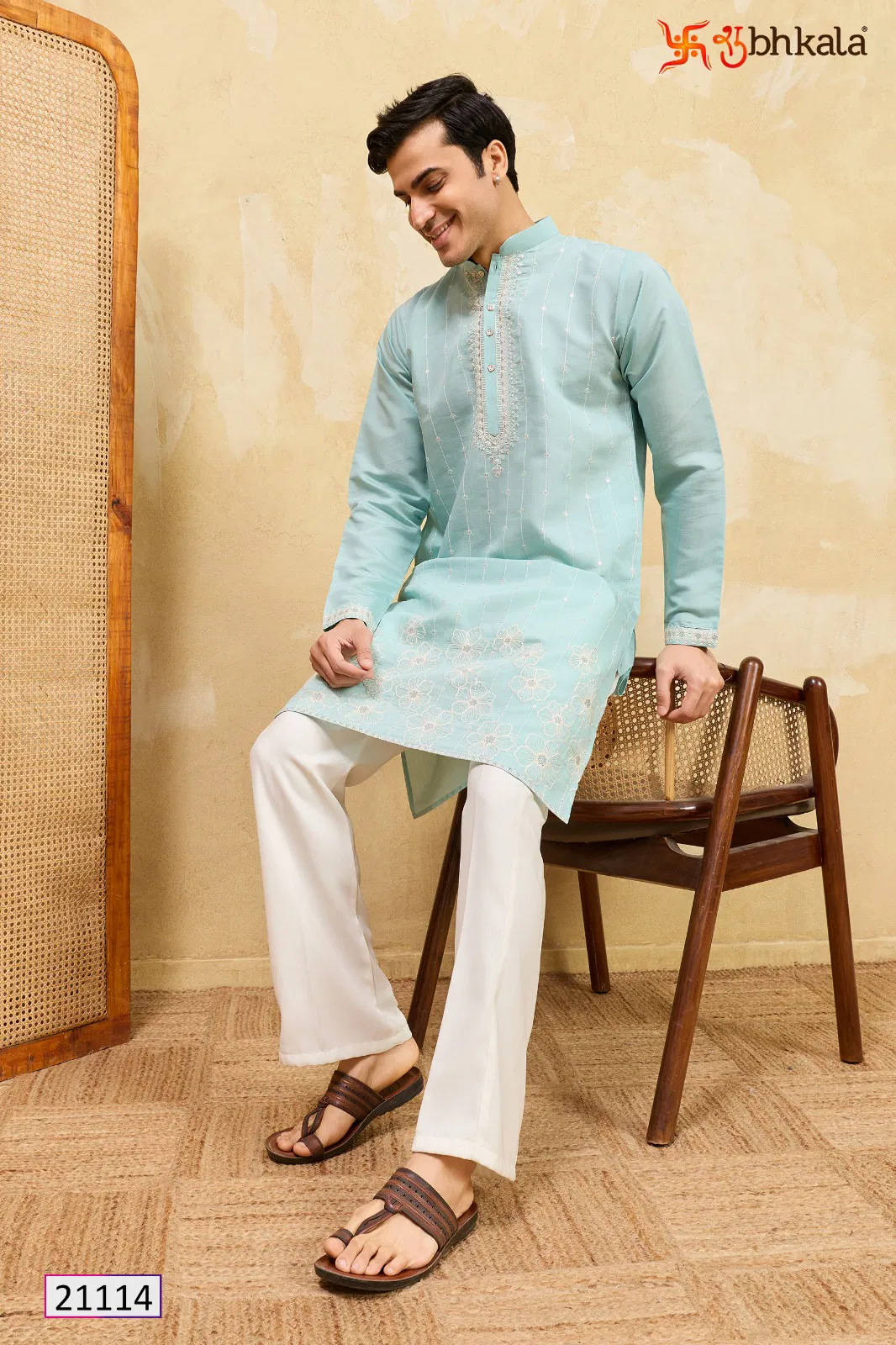 Shubhkala Prestige Kurta Edit Viscose Silk Thread Worked Mens Kurta Collection