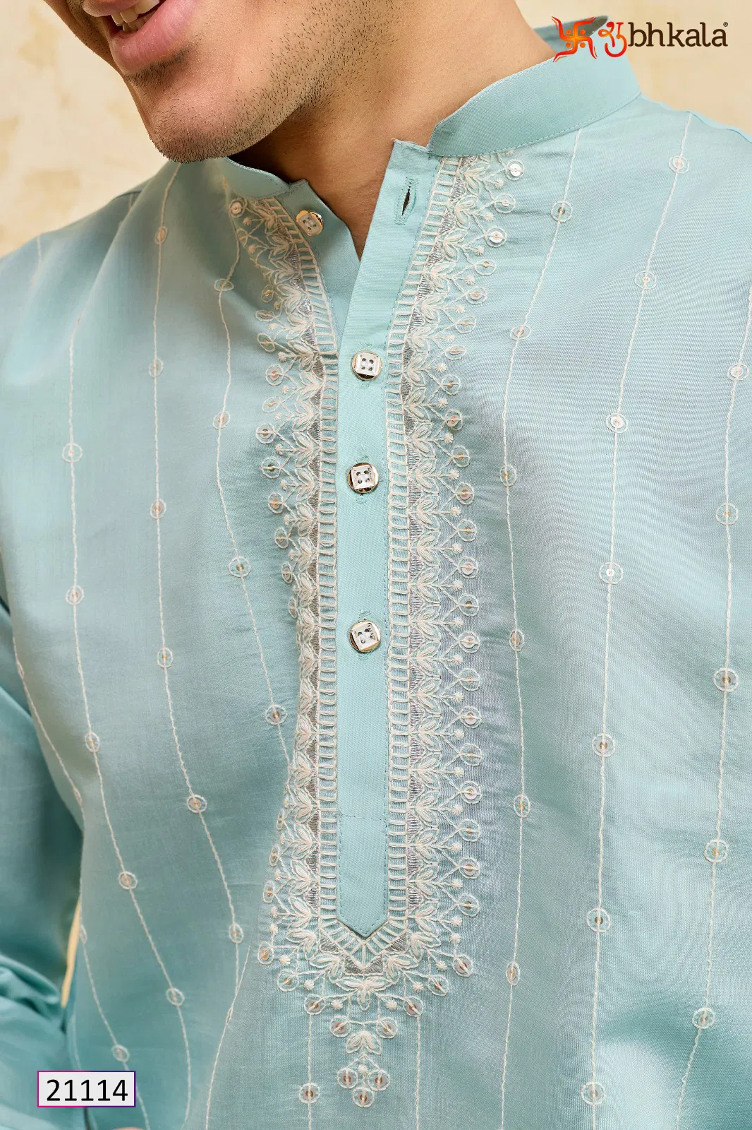 Shubhkala Prestige Kurta Edit Viscose Silk Thread Worked Mens Kurta Collection