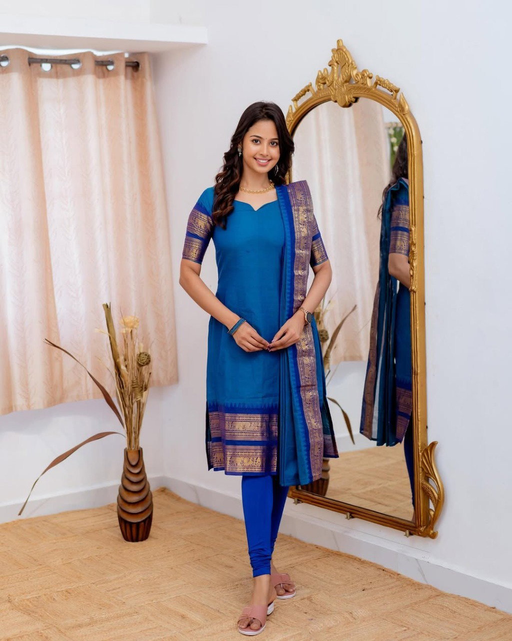 Hiba Jonita Vol 2 Kanchi Cotton Kurti With Dupatta