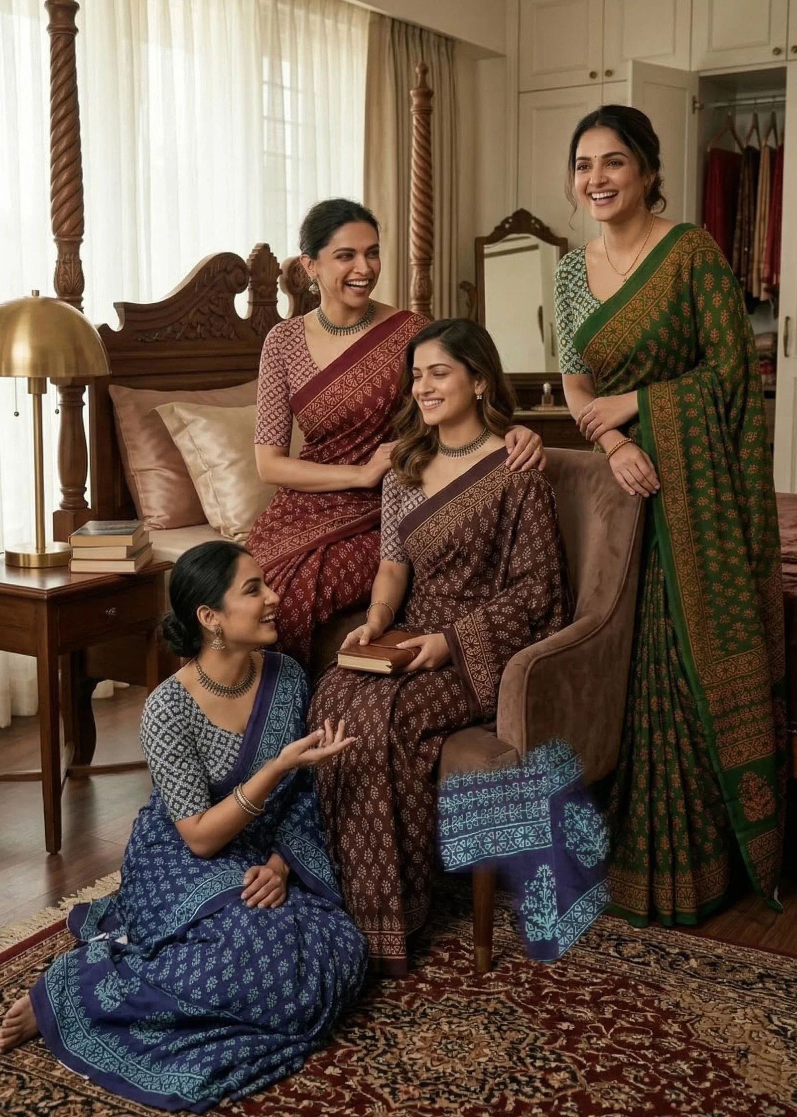 Sm yami 10 Mulmul Cotton Sanganeri Printed Design Lunching Saree