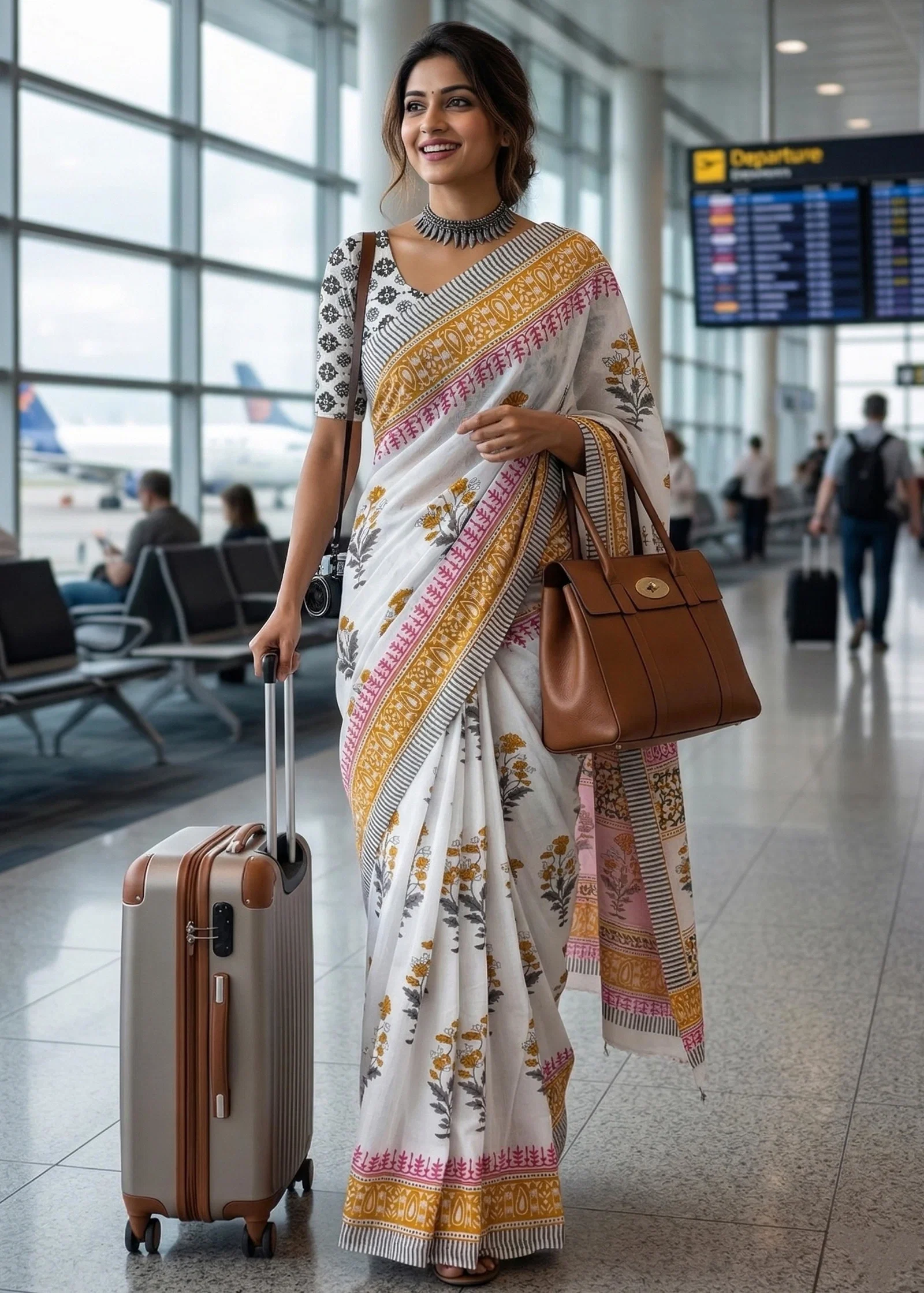 Sm yami 13 Mulmul Cotton Sanganeri Hand Block Printed Design Lunching Saree
