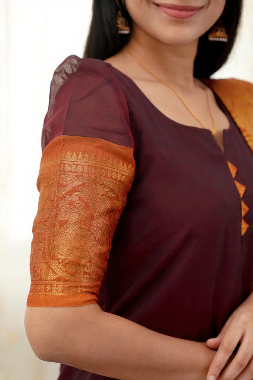 Hiba Kayal Kanchi Cotton Festive Wear Kurti With Dupatta
