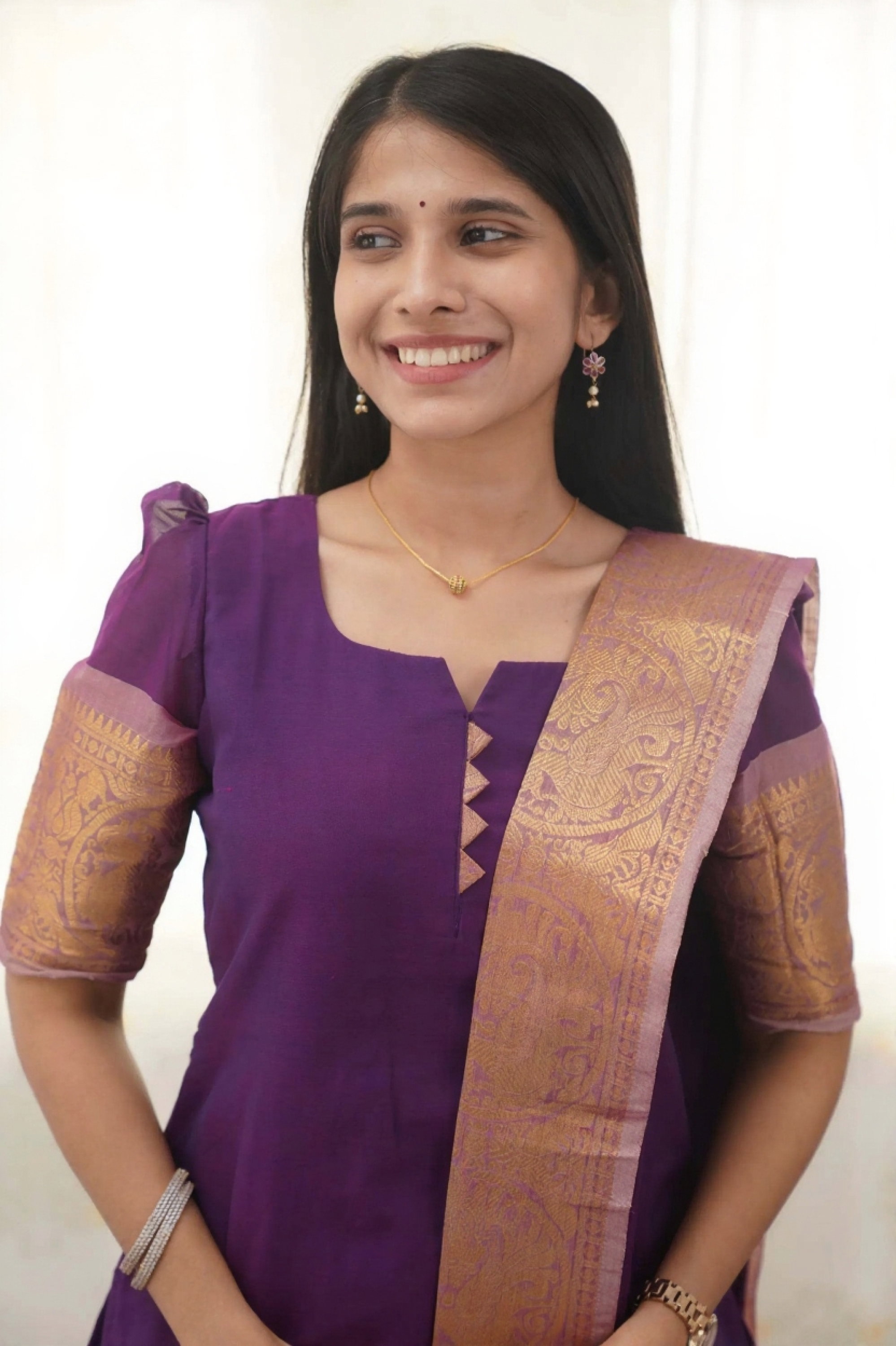 Hiba Kayal Kanchi Cotton Festive Wear Kurti With Dupatta