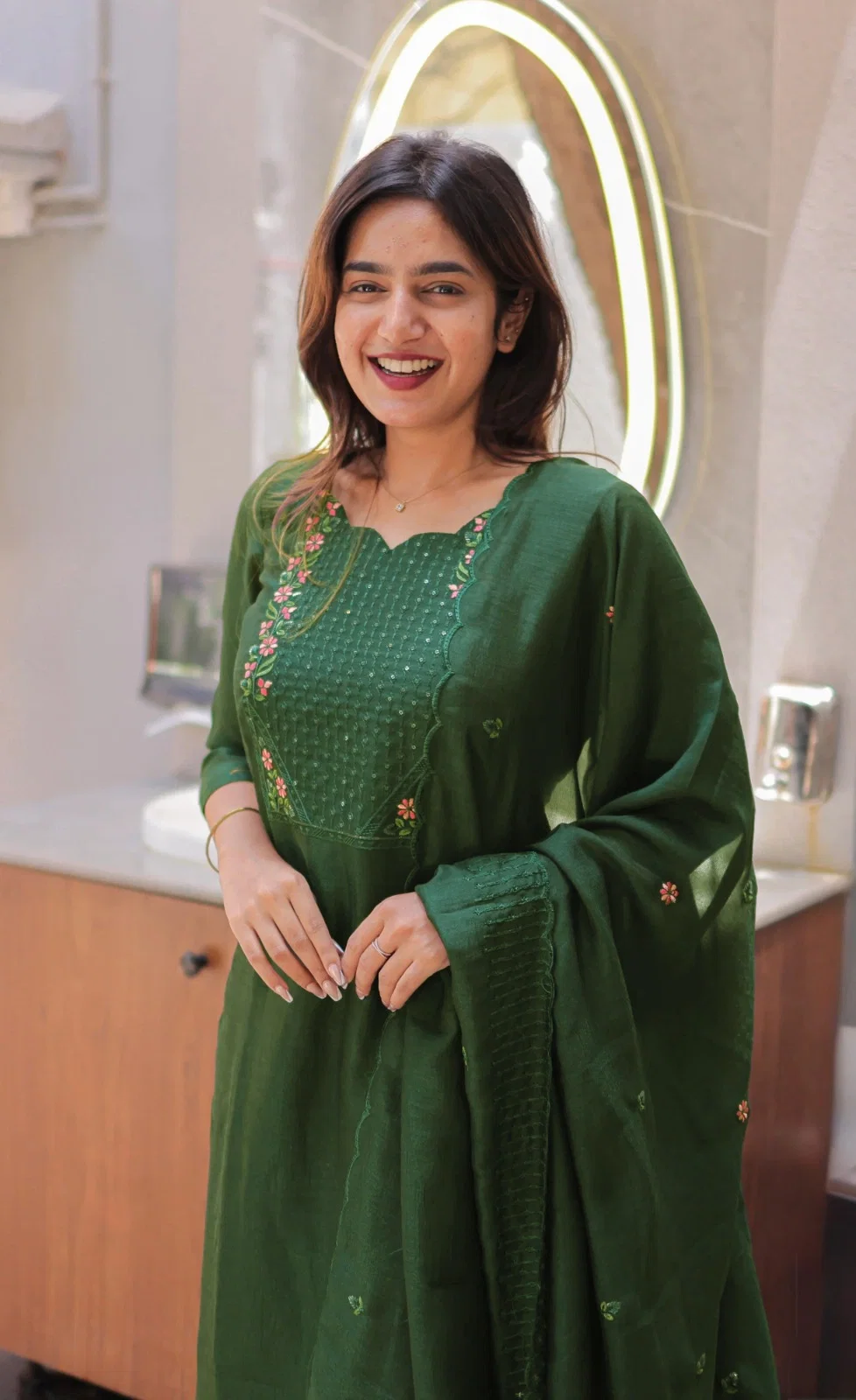 Hiba Nakshtra Vol 1 Vertical Cotton With Embroidery Work Kurti And Dupatta