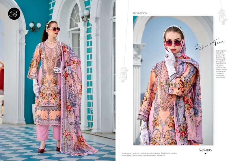 Belliza Naira Vol 136 Cotton Digital Printed Karachi Dress Material
