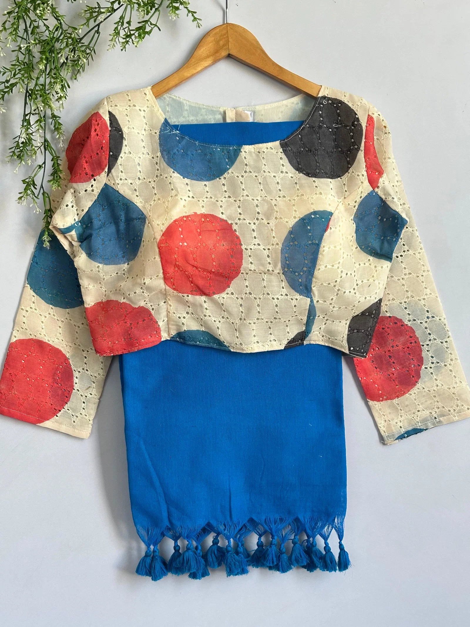 Lekha Pear Blouse Hakoba Khadi Cotton Apllic Blouse Saree Collection