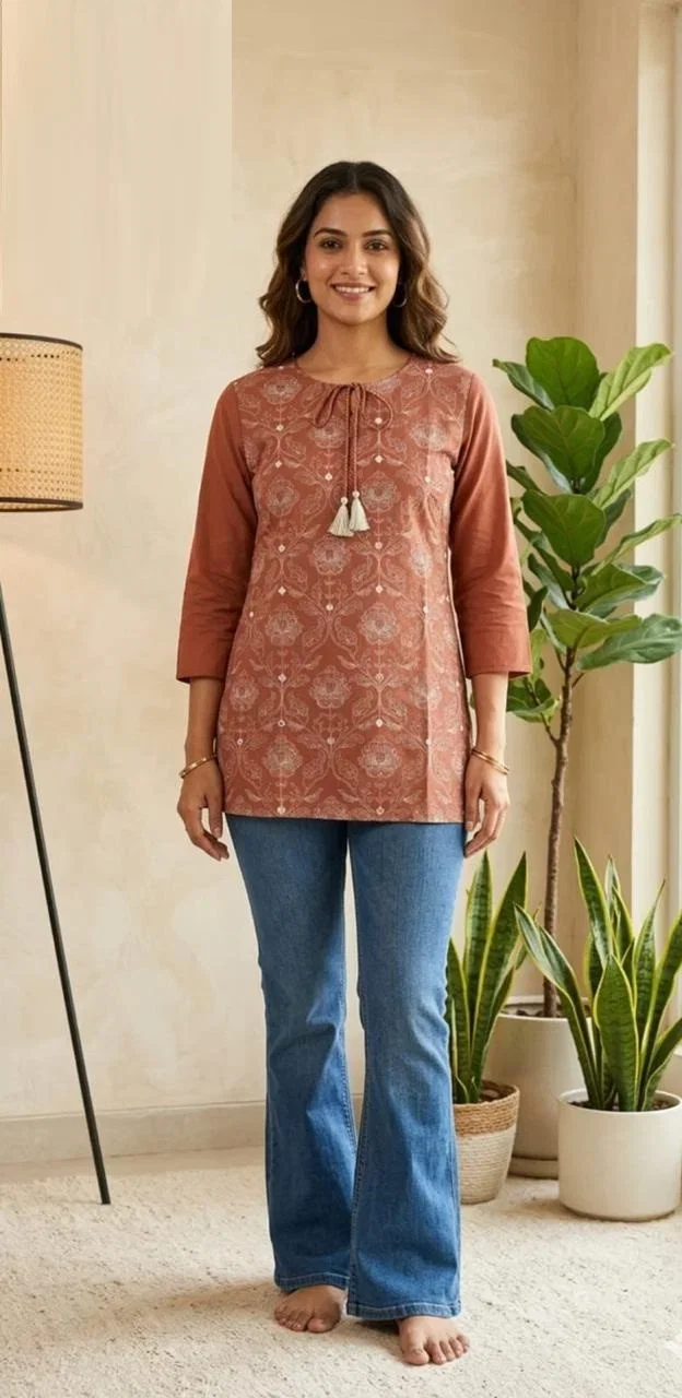 Naisha K 791 Cotton Embroidered Short Kurti Collection
