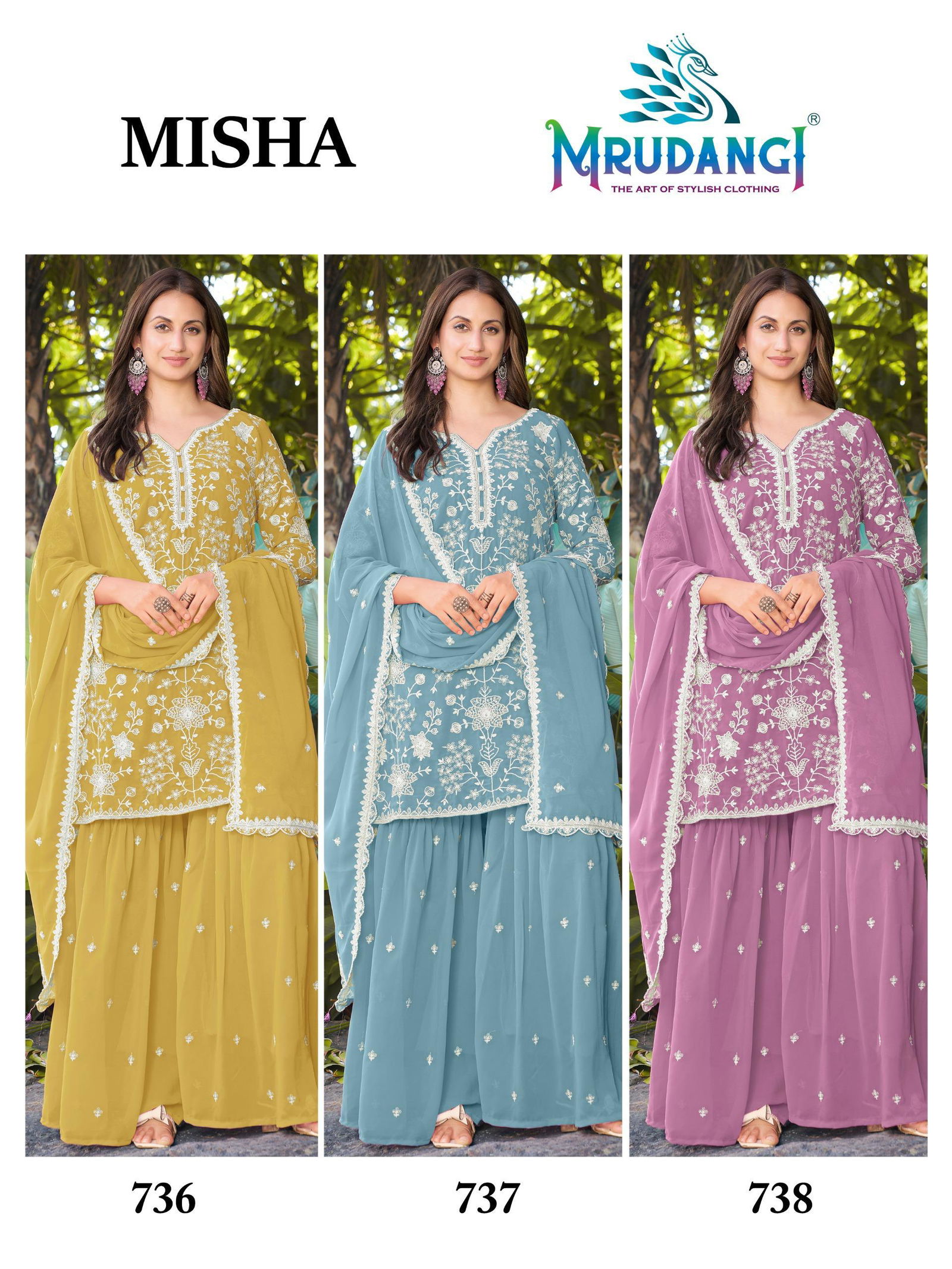 Mrudangi Misha Georgette Beads Embroidered Salwar Kameez Collection