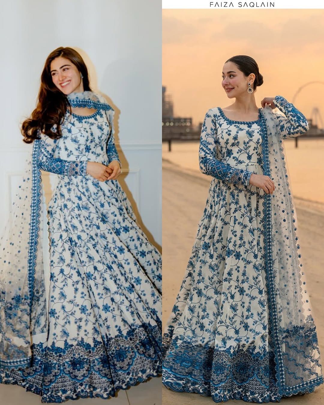 Glory 6001 Faux Gorgette Anarkali Gown With Pent And Dupatta