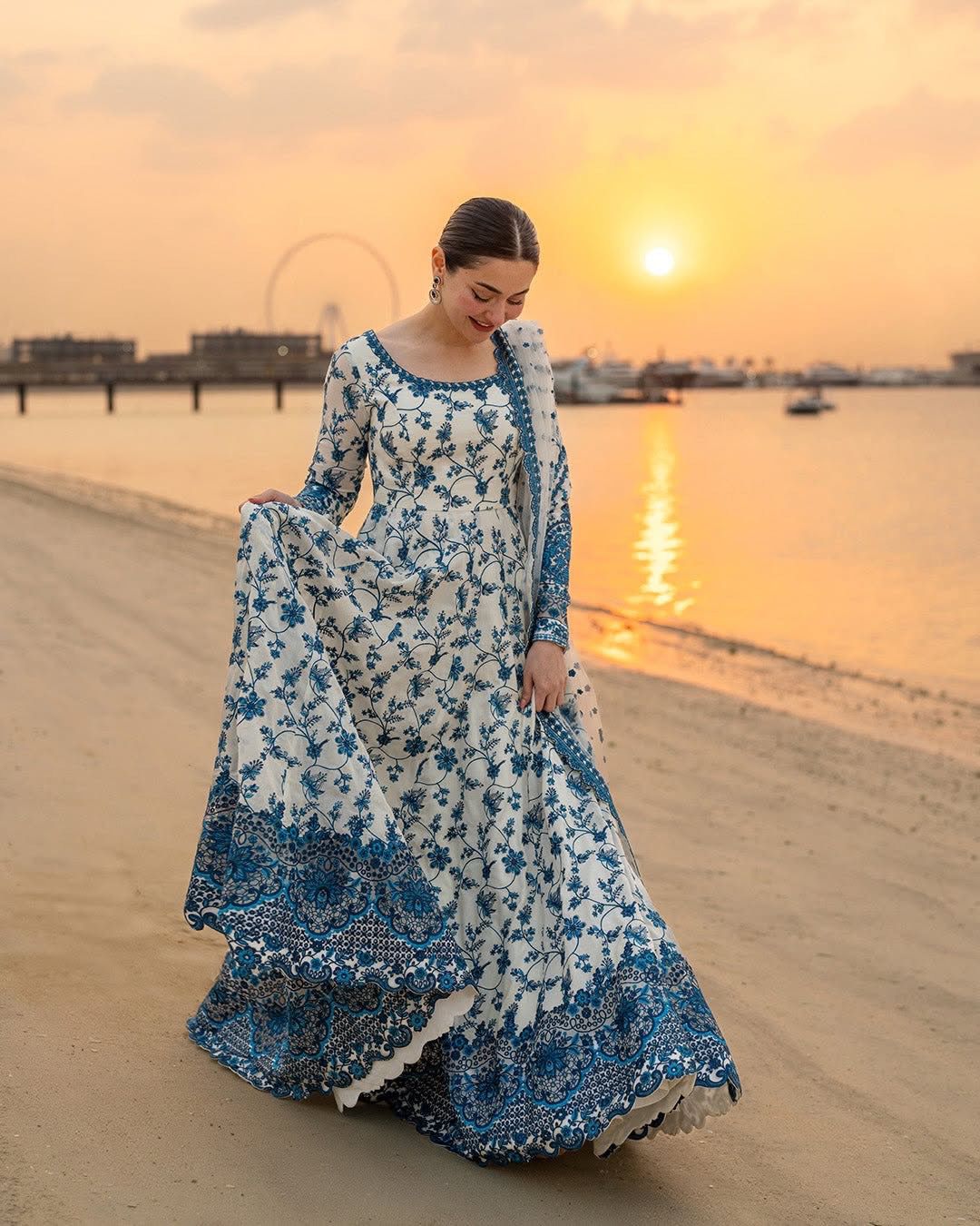 Glory 6001 Faux Gorgette Anarkali Gown With Pent And Dupatta