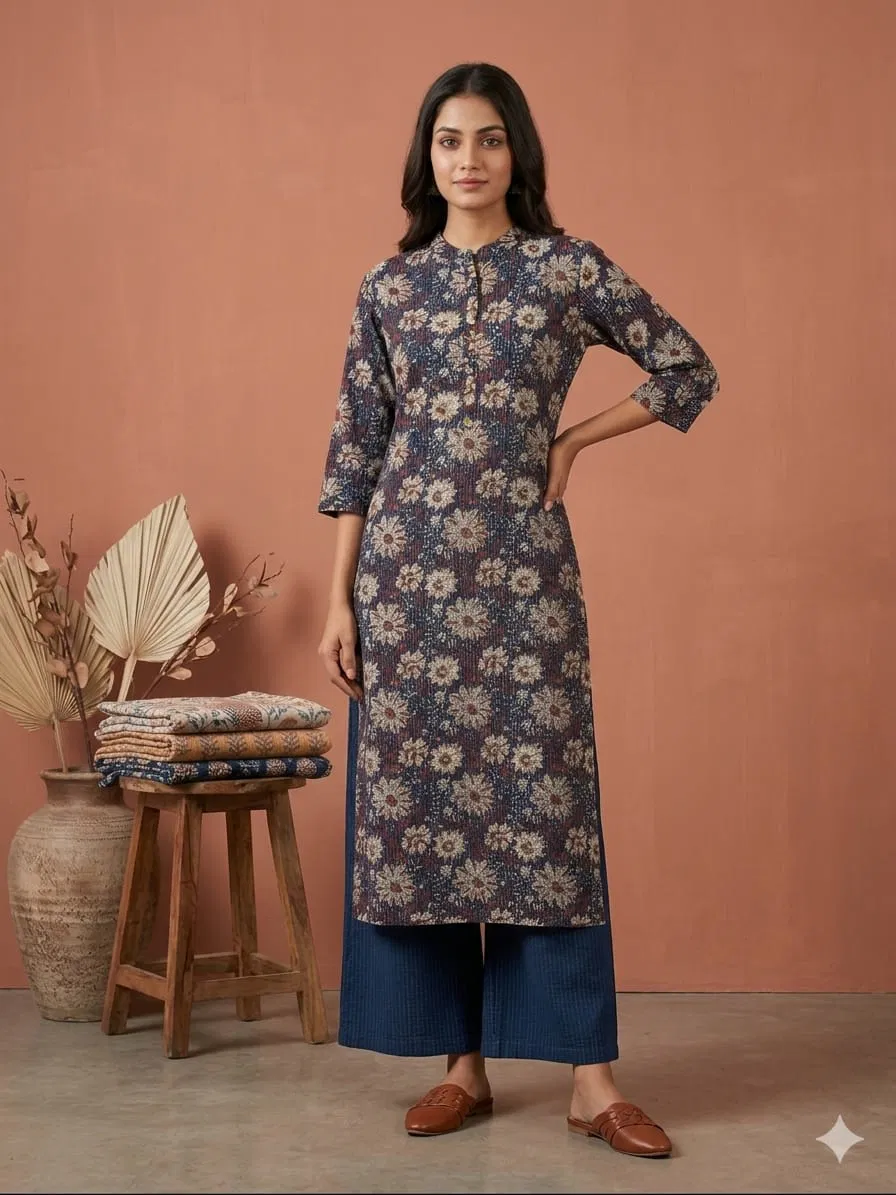 Naisha K 795 Cotton With Thread Weaving Kurti Collection