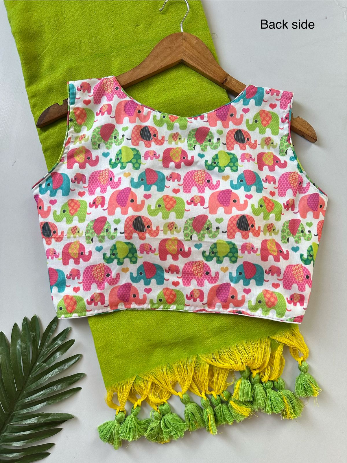 Lekha Pear Blouse 04 Khadi Cotton With Pure mix cotton print Blouse