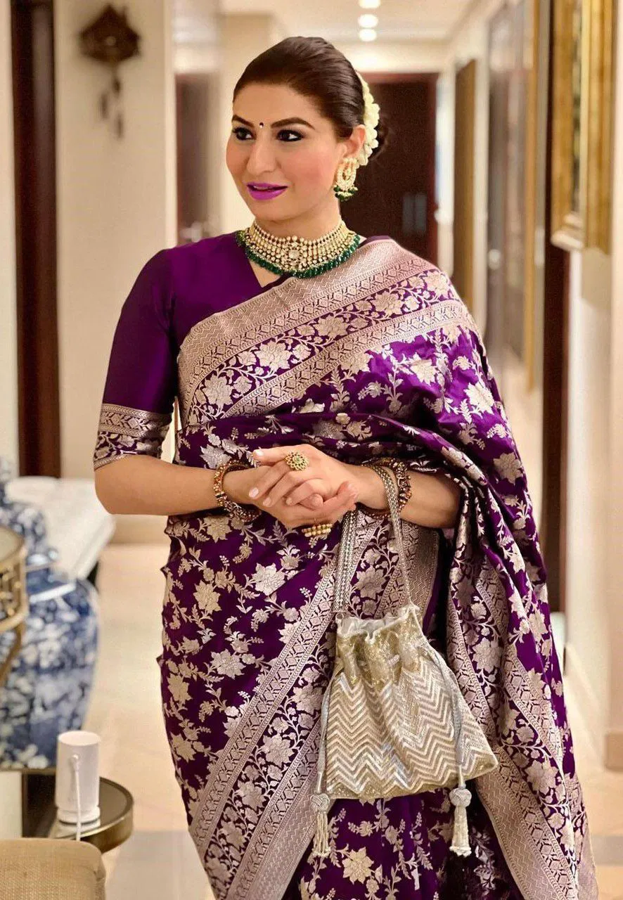 Soft Silk 6077 Soft Lichi Silk With Jacquard Work Saree Collection