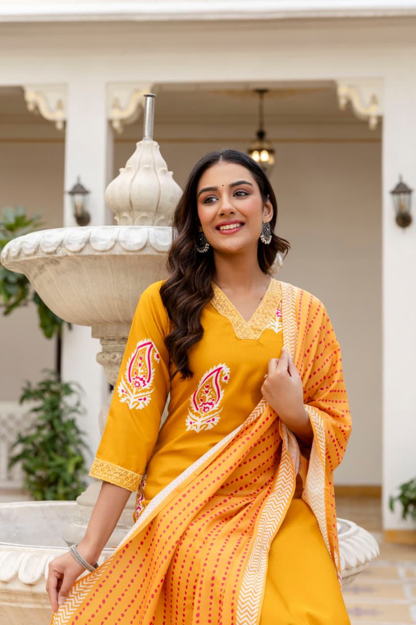 NCO 139 Viscose Rayon Sequins Embroidery Kurti Bottom With Dupatta
