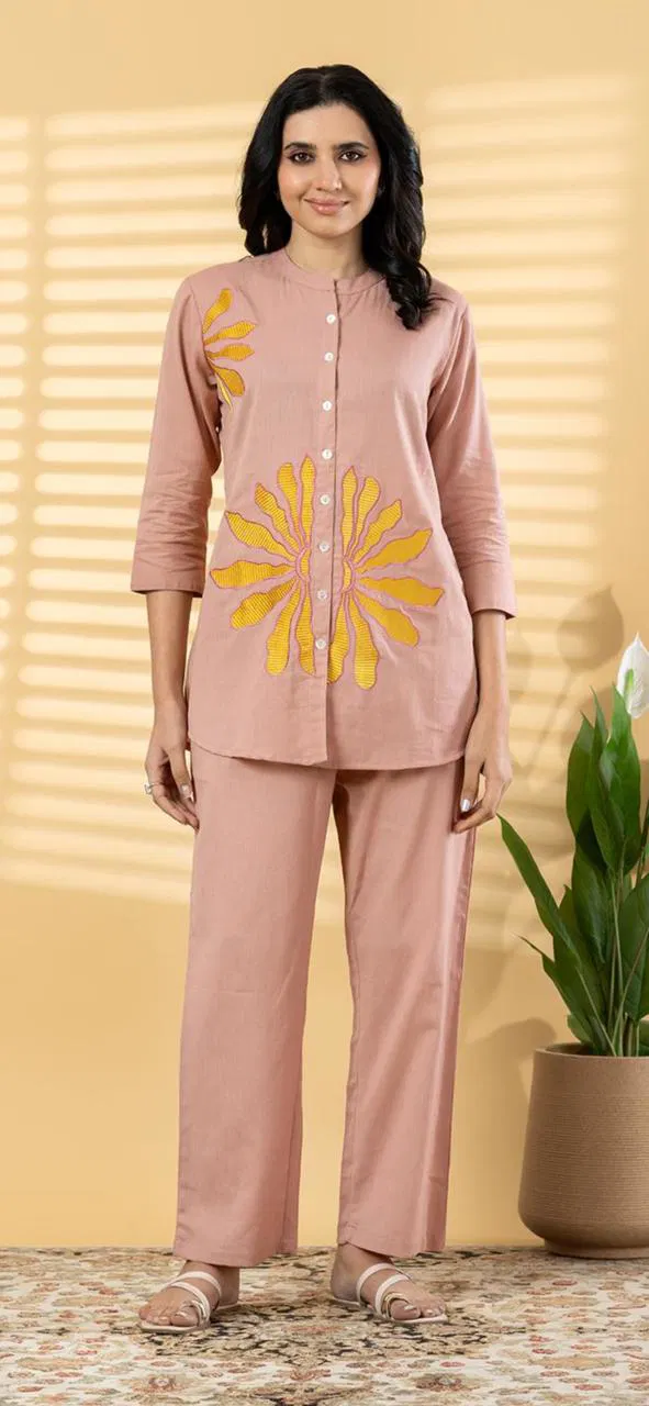 Naisha K 798 Cotton Flex With Worked Stylish Co Ord Set Collection