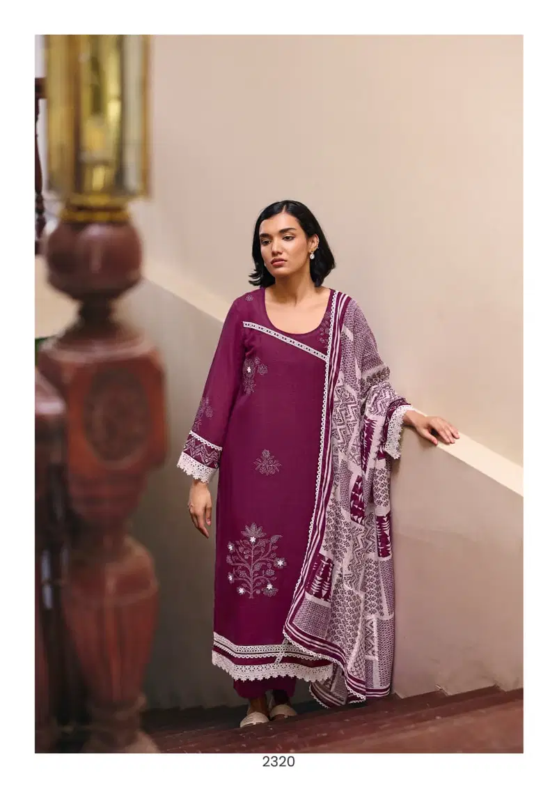 Kimora Jharokha 69 Cotton With Resham Embroidered Salwar Kameez
