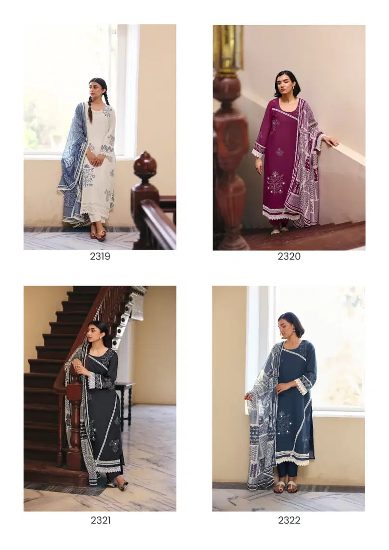 Kimora Jharokha 69 Cotton With Resham Embroidered Salwar Kameez