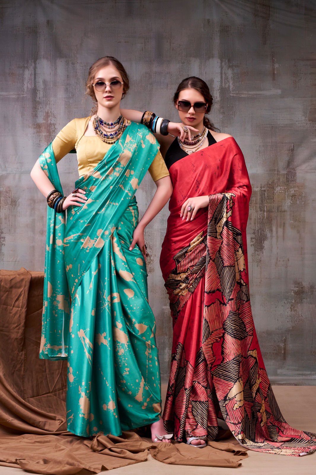 Lekha Yf 7012 Vol 1 Satin Silk Printed Party Wear Fancy Saree Collection