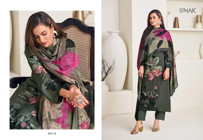 Glossy Simar Treasure Viscose Muslin Digital Printed Salwar Kameez Collection