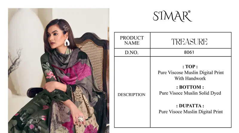 Glossy Simar Treasure Viscose Muslin Digital Printed Salwar Kameez Collection