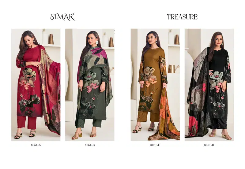 Glossy Simar Treasure Viscose Muslin Digital Printed Salwar Kameez Collection