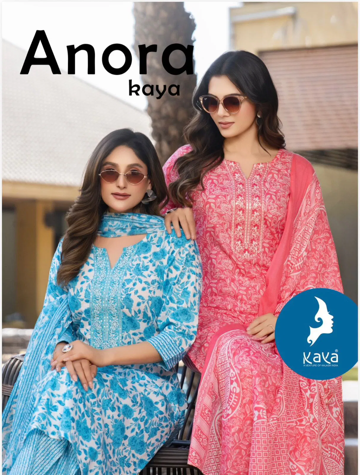 Kaya Anora Cotton Printed Kurti With Bottom Dupatta