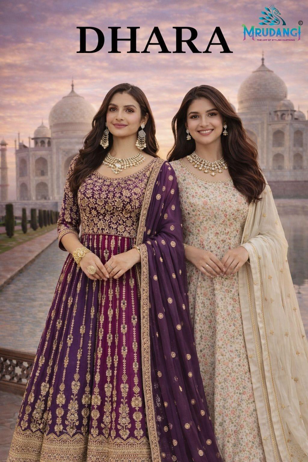 Mrudangi Dhara Real Georgette Zarkan With Embroidered Gown Dupatta