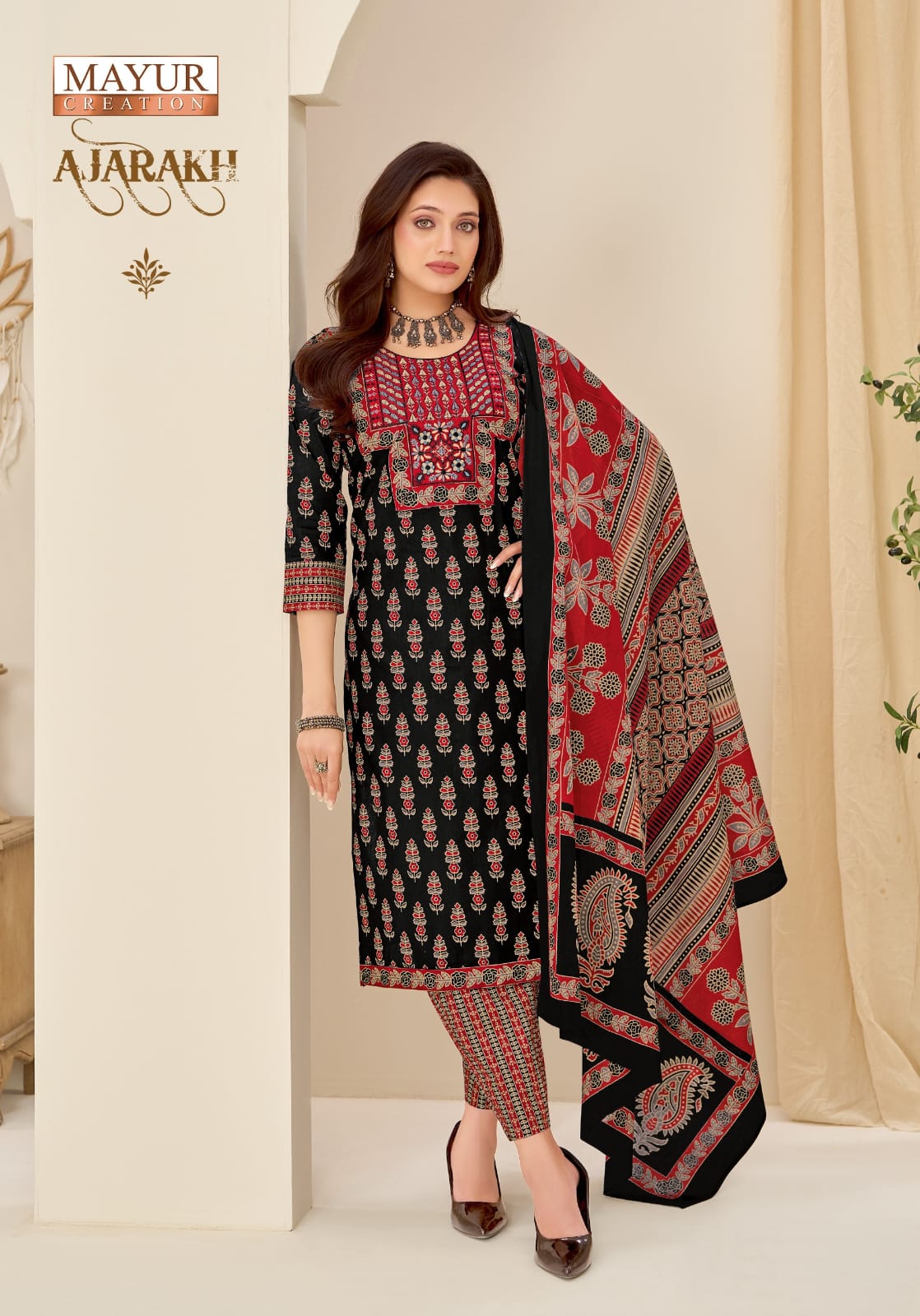Mayur Ajarakh Vol 11 Readymade Cotton Printed Kurti Pant With Dupatta